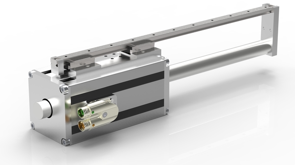 Green Drive Tubularmotor mit externer optionaler Führungsschiene 